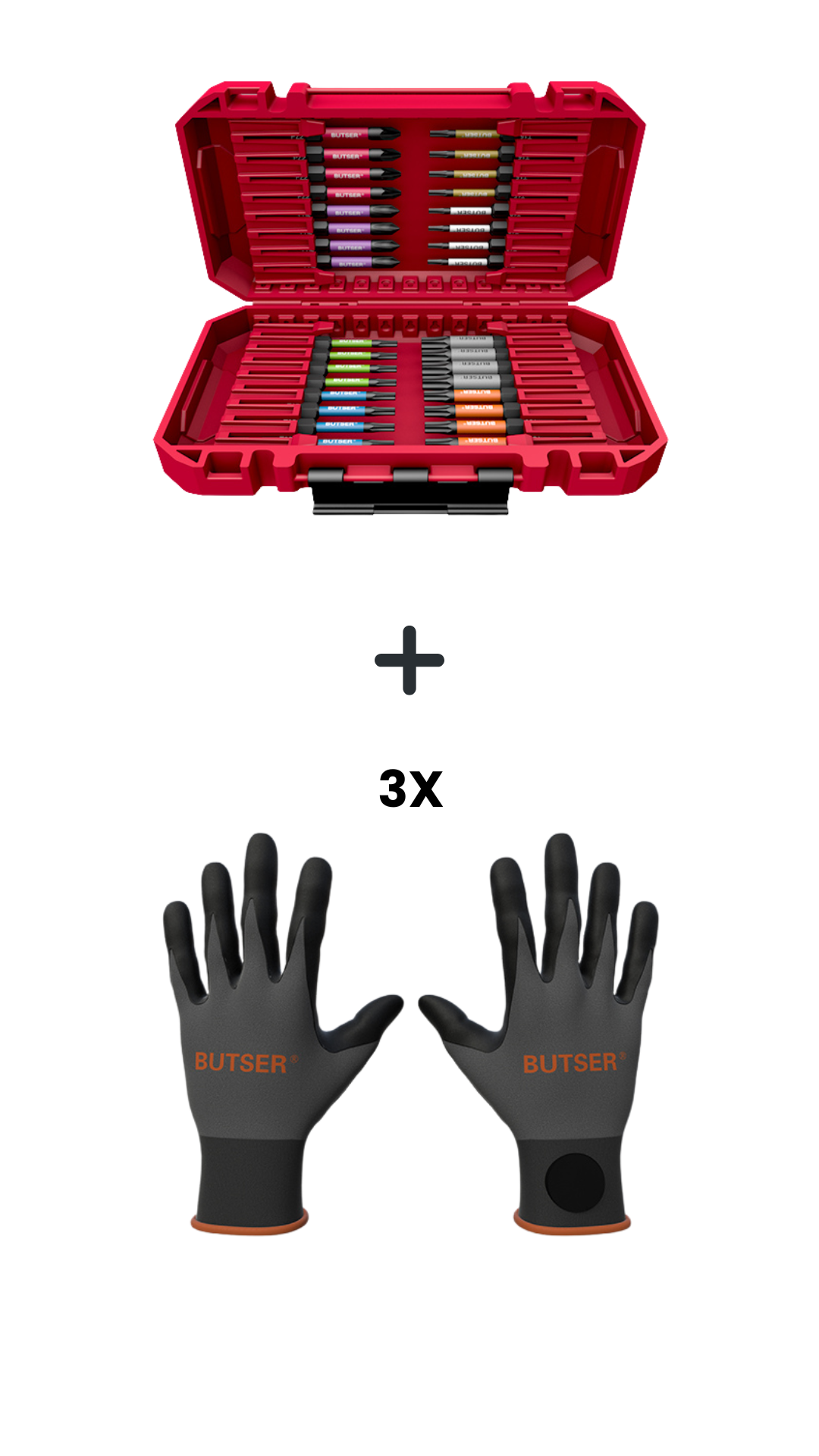 Bundel Deal - BUTSER Set Groot & Magnetische Handschoen | 3 Pack